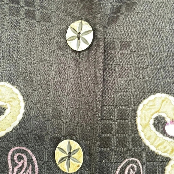 Alex Ku Black Embroidered Parrots Vintage Jacket - Picture 5 of 7
